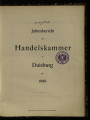 Vierter Jahresbericht der Handelskammer in Duisburg / 4. Jahrgang 1909 