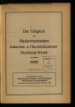 Die Tätigkeit der Niederrheinischen Industrie- und Handelskammer Duisburg-Wesel / 1952 