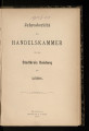 Jahresbericht der Handelskammer für den Stadtkreis Duisburg / 1885 