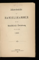 Jahresbericht der Handelskammer für den Stadtkreis Duisburg / 1893 