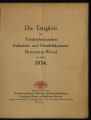 Die Tätigkeit der Niederrheinischen Industrie- und Handelskammer Duisburg-Wesel / 1934 