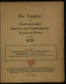 Die Tätigkeit der Niederrheinischen Industrie- und Handelskammer Duisburg-Wesel / 1935 