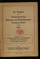 Die Tätigkeit der Niederrheinischen Industrie- und Handelskammer Duisburg-Wesel / 1937 