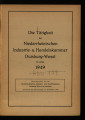 Die Tätigkeit der Niederrheinischen Industrie- und Handelskammer Duisburg-Wesel / 1949 