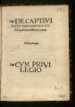 De Captivitate Babylonica Ecclesiae, praeludium ¬Martini ¬Lutheri