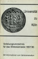 Vorlesungsverzeichnis Universität Köln WS1997/98