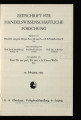 Zeitschrift für handelswissenschaftliche Forschung / 27.1933 