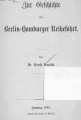 Zur Geschichte der Berlin-Hamburger Reihefahrt 