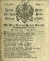 Kaiserliche Reichs-Ober-Post-Amts-Zeitung zu Köln / 1764 