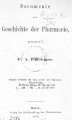 Documente zur Geschichte der Pharmacie 
