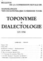 Bulletin de la Commission Royale de Toponymie & Dialectologie / 59.1986 