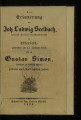 Seelbach, Johann Ludwig ; Simon, Gustav [Gefeierte Person] 
