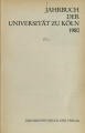 Jahrbuch der Universität zu Köln / 15.1980 