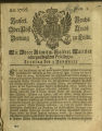 Kaiserliche Reichs-Ober-Post-Amts-Zeitung zu Köln / 1766 (unvollständig) 