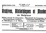 Archives et bibliothèques de Belgique / 7.1930 