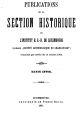 Publications de la Section Historique de l'Institut G.-D. de Luxembourg / 39.1891 