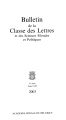 Bulletin de la Classe des Lettres et des Sciences Morales et Politiques / 6,14/15.2003/04 