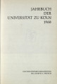 Jahrbuch der Universität zu Köln / 3.1968 