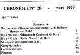 Chronique de la Société Royale d'Histoire du Protestantisme Belge / 28/33.1999/01 
