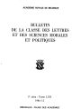Bulletin de la Classe des Lettres et des Sciences Morales et Politiques / 5,70.1984 