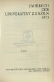 Jahrbuch der Universität zu Köln / 8.1973 