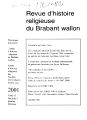 Revue d'histoire religieuse du Brabant Wallon / 15/16.2001/02 