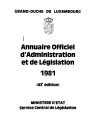 Annuaire officiel d'administration et de législation / 43.1981 