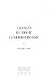 Annales du droit luxembourgeois / 1.1991 