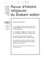 Revue d'histoire religieuse du Brabant Wallon / 5/6.1991/92 