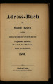 Adress-Buch der Stadt Bonn und der umliegenden Gemeinden : Poppelsdorf, Endenich, Dransdorf, Grav-Rheindorf, 