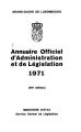 Annuaire officiel d'administration et de législation / 40.1971 