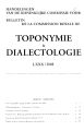 Bulletin de la Commission Royale de Toponymie & Dialectologie / 80.2008 