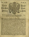 Kaiserliche Reichs-Ober-Post-Amts-Zeitung zu Köln / 1768 