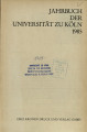 Jahrbuch der Universität zu Köln / 21.1985 
