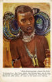 Vollbehr-Künstlerpostkarte "Deutsch Ost-Afrika" - Wambugufrau. Die Frauen müssen allen Schmuck tragen, 