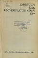 Jahrbuch der Universität zu Köln / 25.1989 