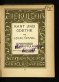 Kant und Goethe 