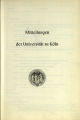 Mitteilungen der Universität zu Köln / 10.1964 