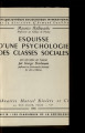 Esquisse d'une psychologie des classes sociales 