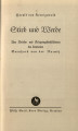 Marwitz, Bernhard von der ; Koenigswald, Harald von 