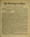 Der Verkündiger am Rhein oder Blätter für Politik, Literatur, Kunst und Weltleben / Jahrgang 1836 