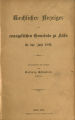 Kirchlicher Anzeiger der evangelischen Gemeinde zu Köln / 1896 (1. Exemplar) 