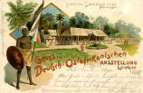 Gruss von der Deutsch-Ostafrikanischen Ausstellung Leipzig 1897 - Station Usungula mit den Pflanzungen. 