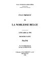 Etat présent de la noblesse belge / 1996,1 