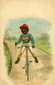 (Karikatur eines Fahrradfahrers) 