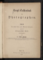 Recept-Taschenbuch für Photographen. 300 Vorschriften und Mittheilungen aus der photographischen Praxis. 