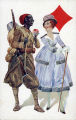 (Bild eines Soldaten und einer Dame) 