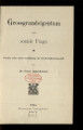 Grossgrundeigentum und soziale Frage / [Teil 1] 