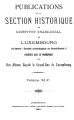 Publications de la Section Historique de l'Institut G.-D. de Luxembourg / 45.1896 