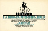 Isofried - E.A.Krüger & Friedeberg, Berlin - Manufactures of Vacuum Flasks - Sole Agents for United 